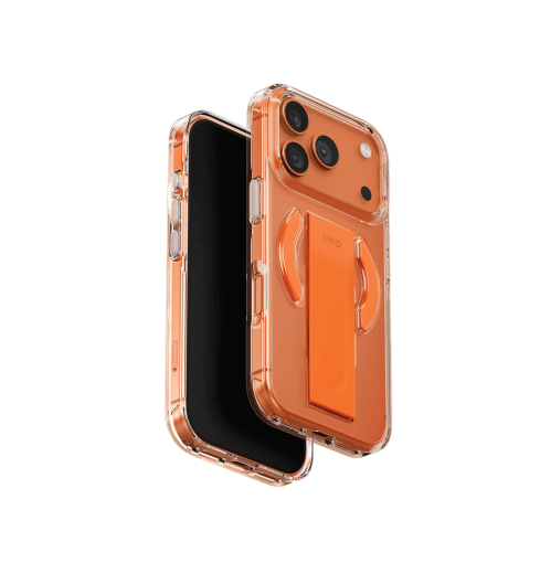 Uniq Lino Hybrid Silicone Volt Orange MagClick case for iPhone 17 Pro Max