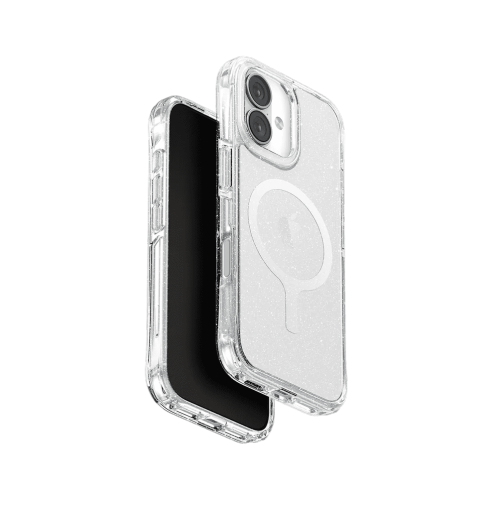 Uniq LifePro Xtreme Tinsel Slim Hybrid Case with MagClick Compatibility for iPhone 17 - Tinsel Lucent