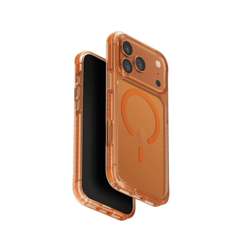 Uniq Combat Triple-Layered Volt Orange protective case for iPhone 17 Pro Max