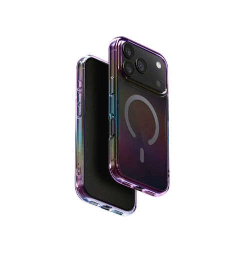 Uniq Iridescia Holographic Protective Case with MagClick Compatibility for iPhone 17 Pro